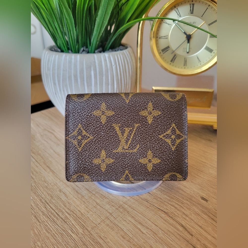 SOLD Vintage Louis Vuitton Monogram Enveloppe Cartes De Visite Card Case